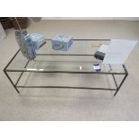 Glass coffee table