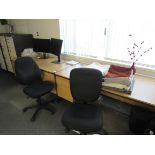 2 Light Oak Effect desks