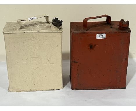 Two vintage petrol cans