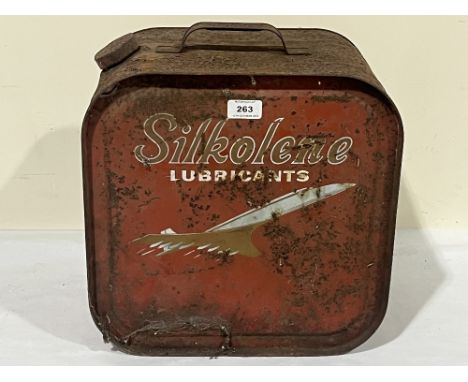 A vintage petrol can - Silkolene lubricants