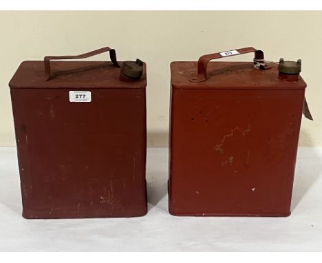 Two vintage petrol cans