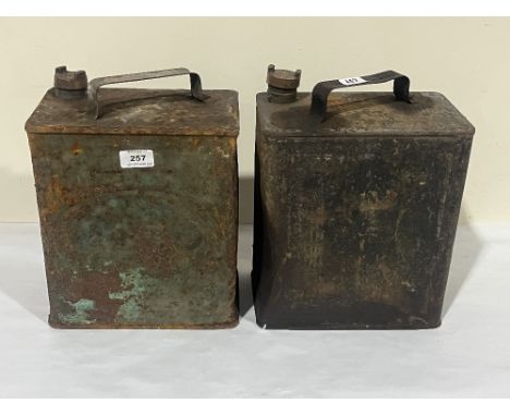 Two vintage petrol cans