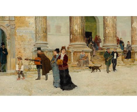 FEDERICO DEL CAMPO(Lima 1837–1923 London)After the concert. 1877.Öl auf Holz.Unten rechts signiert, bezeichnet und datiert: C