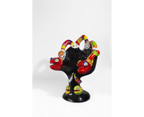 Niki de Saint Phalle (Neuilly-sur-Seine 1930 – 2002 La Jolla). Fauteuil noir (grand fauteuil). 1980Kunstharz, farbig gefasst.