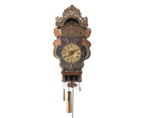 Antique Frisian chair clock approx. 75 cm high