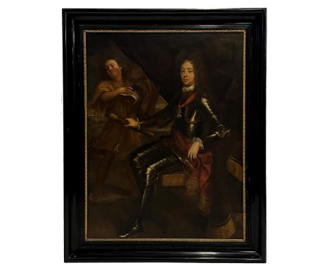 Anonymous, portrait of a naval hero in armor with the order of the Golden Fleece, painted around 1690, canvas 97x74 cm, incl.