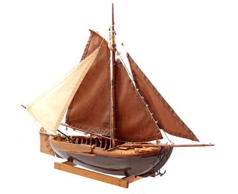 Scale model of a botter, 46 cm high, 59 cm long