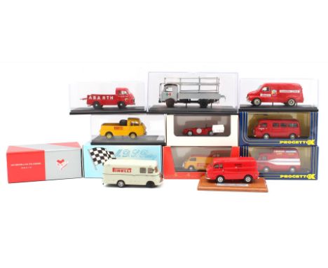 10 scale model cars from Fiat including OM Leoncino trasporto ferrari Scud. serenissima L.M. 1962, Fiat Abarth615, Fiat 1100 