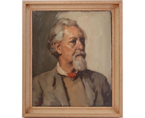 Unclearly signed, portrait of the painter Theo Goedvriend (1879-1969), canvas 60x50 cm