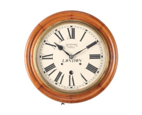 English school clock, Smiths Enfield London, 41 cm diameter