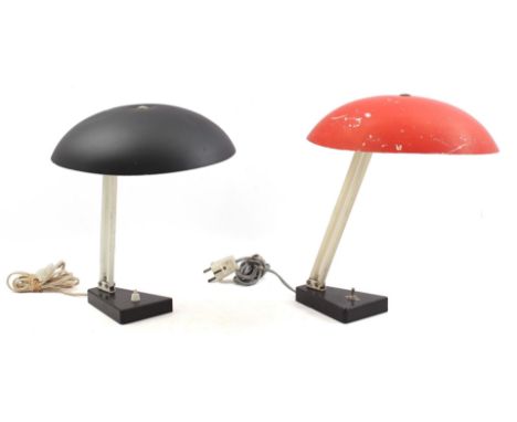 2 metal desk lamps, unknown designer, executed by Hala, model '145', Netherlands design year 1967, p/s 37 cm high