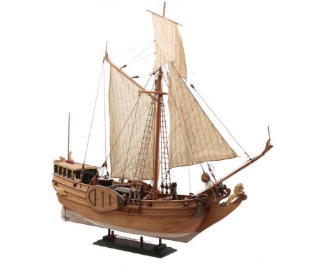 Scale model of Statenjacht as it was in 1662, 90 cm high, 93 cm long