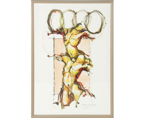 Kees Verkade (1941-2020)'Power in Balance', color lithograph dated 1998, edition 83/100, 116x80 cm