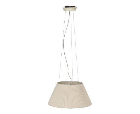 Philippe Starck (1949-)Hanging lamp with upholstered shade and glass ball, design Philippe Starck, executed by Flos, model 'R