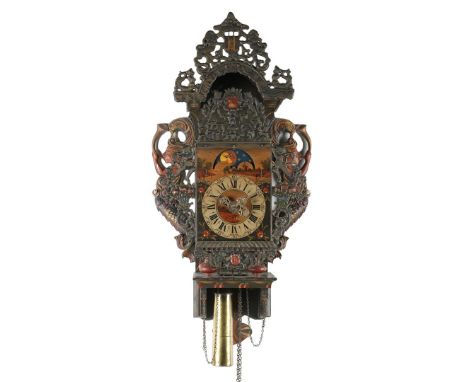 Frisian chair clock after an antique model, approx. 80 cm high
