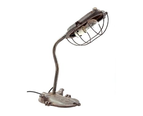 Cast iron industrial wall lamp, 56 cm deep