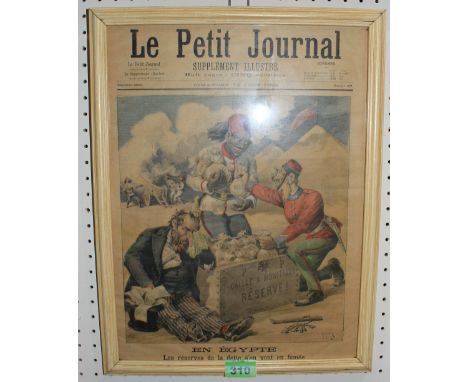 	A framed print 'Le Petit Journal 1896'