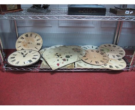 A Collection of Assorted Longcase and Other Clock Dials.