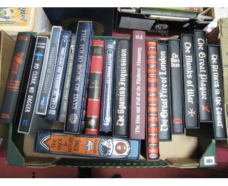 Folio Society Books, The Great Plaque, Mostly Harmless, The Black Death, etc:- One Box