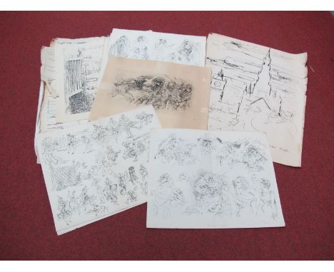 AFTER GREGORIO PRIETO MUNOZ (1897-1992) Pleasure Gardens with Figures, lithograph, signed within the plate and numbered 3/15 