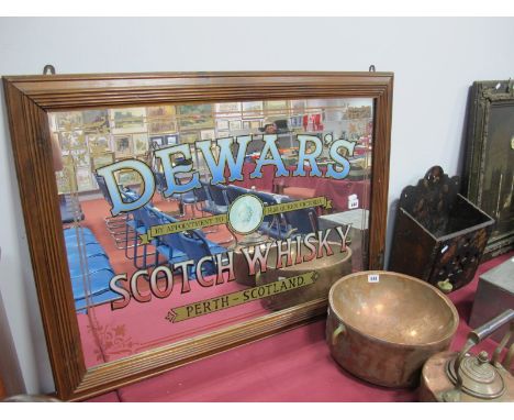 A Dewar's Scotch Whisky Advertising Mirror, 54.5 x 80cm.