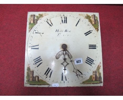 A 30 Hour Longcase Clock Dial and Movement, indistinctly signed "Henry Best" "Shipston(?)", black Roman numerals, openwork ha