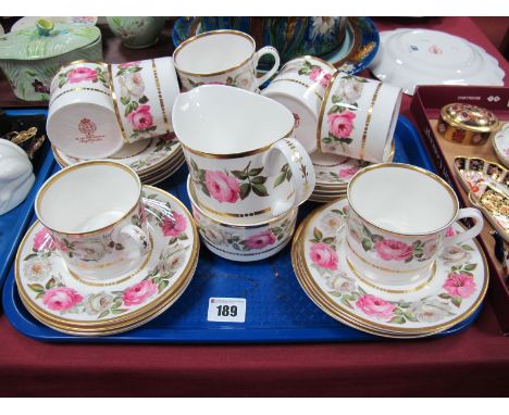 Royal Worcester 'Royal Garden' Teaware, of twenty-five pieces.