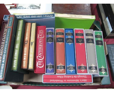 Folio Society Books, Anthony Trollope, The Jungle Book, The Canterbury Tales, etc:- One Box