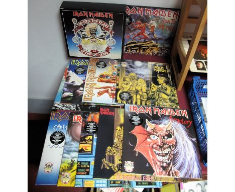 Iron Maiden - First 10 Years Box Set 'Up The Irons' - 10 double 12" singles - excellent compilation circa 1990 - (slight rubb