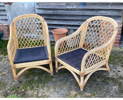 A pair of Vintage Wicker armchairs&nbsp;