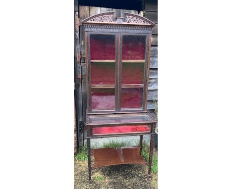 An early 20th cent Mahogany cabinet in Chippendale style&nbsp;&nbsp;