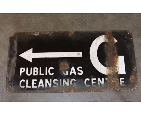 Militaria interest A WWII enamel gas sign&nbsp;