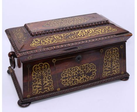 A Regency tea caddy