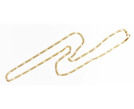 A 9ct gold byzantine link neck chain, 50cm long, 1.2g all in.