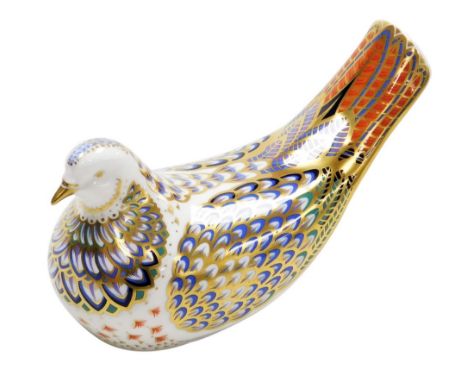 A Royal Crown Derby Millennium Dove porcelain paperweight, an Exclusive Signature Edition for Goviers of Sidmouth, limited ed