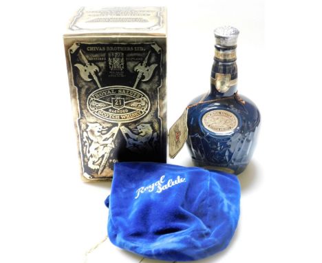 A bottle of Chivas Royal Salute 21 year old Scotch Whisky, boxed. 