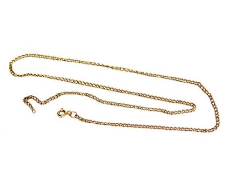 A 9ct gold curb link neck chain, 45cm long, 4.8g. 