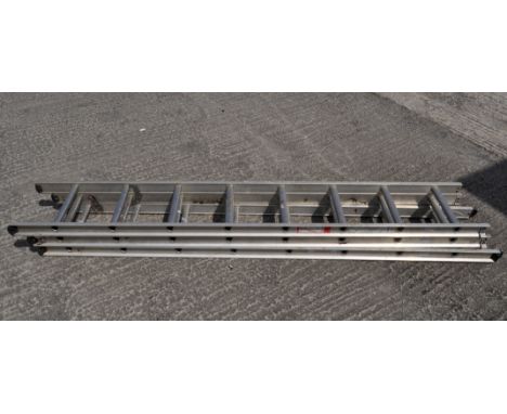 A triple extension ladder, extending from 2.2 - 5.5 m, BS2037