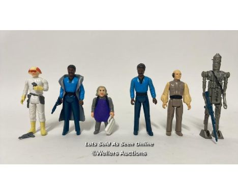 Vintage Star Wars The Empire Strikes back lot of 3 3/4" figures to include Two Lando Calrissian - Bespin, HK, 1980 one with w