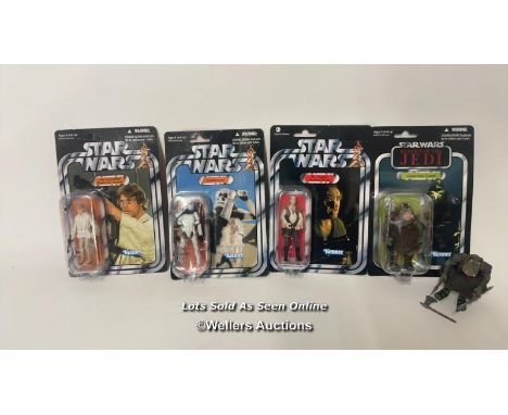 Hasbro The Vintage Collection group of five figures including Luke Skywalker Death Star Escape VC39 (unpunched), Sandtrooper 