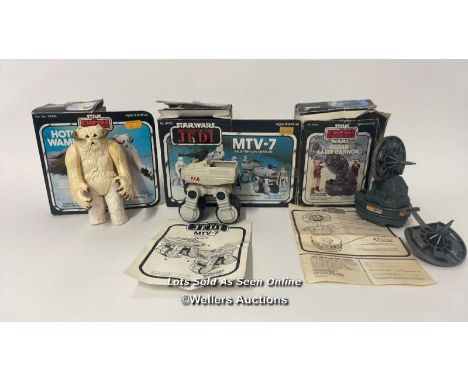 Vintage Star Wars the Battle of Hoth lot, including Palitoy Wampa creature, Kenner Radar Laser Cannon (with spare radar) and 