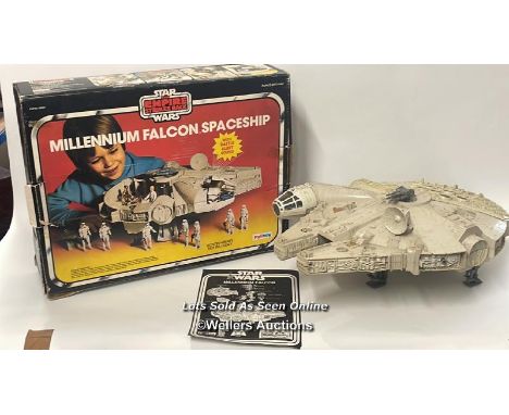 Palitoy vintage Empire Strikes Back Millennium Falcon vehicle, complete with manual and box. Sound effects tested but not wor