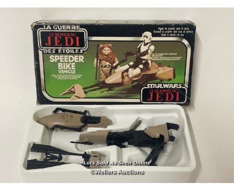 Palitoy Return of the Jedi Speeder Bike in original box, bike in very good condition, box has some wear, without manual