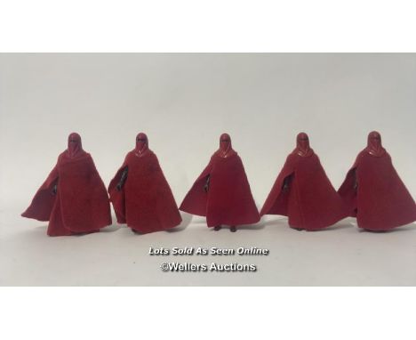 Vintage Star Wars Return of the Jedi army builder lot of five Emperors Royal Guards including two LFL 1983 NO COO and three T