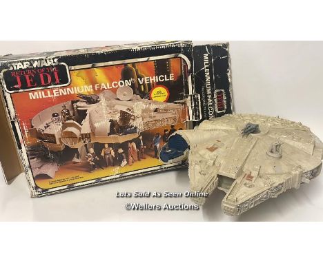 Palitoy vintage Return of the Jedi Millenium Falcon vehicle, with original training ball and floor piece otherwise incomplete