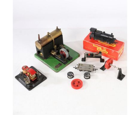 Signalling Equipment Ltd. Model Major 1550 model steam engine, a smaller model steam engine, and a&nbsp;Boxed OO Gauge Tri-An