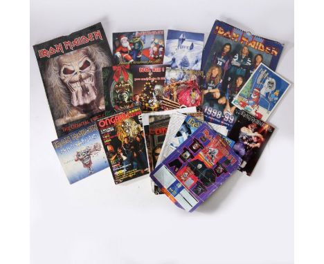 Iron Maiden Fan Club items and merchandise to include a collection of six Iron Maiden Christmas cards hand-written by Steve H