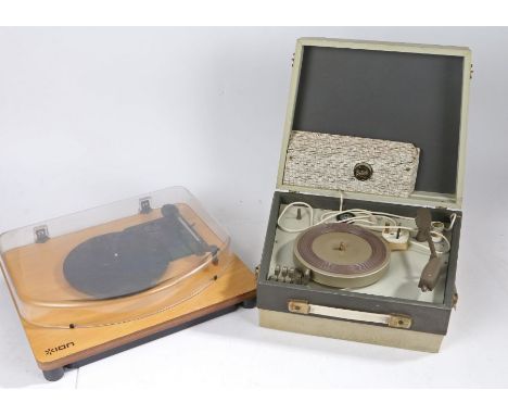 Robuk portable record player, ION record player