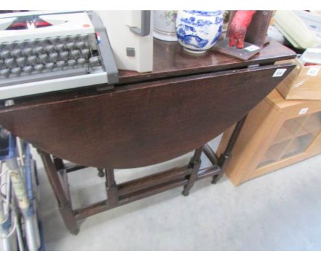 A small oak gate leg table