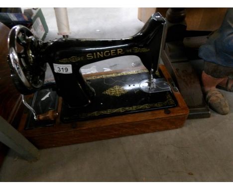 A vintage Singer sewing machine